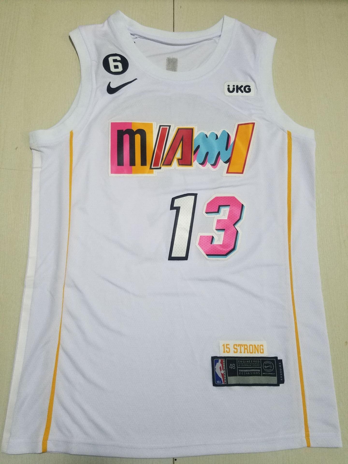 Men Miami Heat #13 Adebayo White City Edition 2022 Nike NBA Jersey->philadelphia 76ers->NBA Jersey